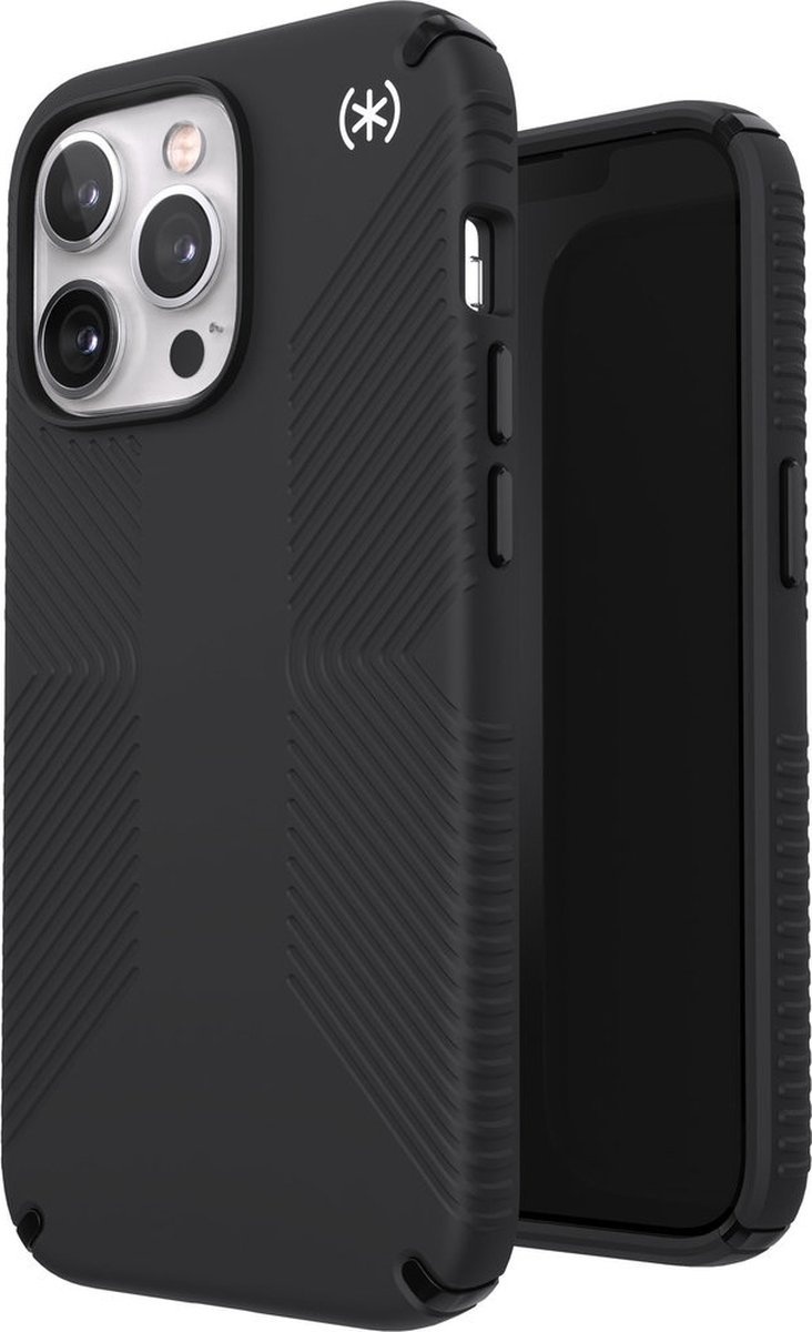 Speck Presidio2 Grip – Apple iPhone 13 Pro Max- mit bakterientötendem Microban – 4 Meter (13ft) Fallschutz – schwarz