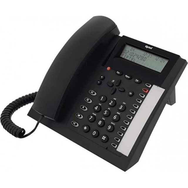 Tiptel 1020 – Telefon mit Schnur – schwarz Kabelgebundenes Telefon