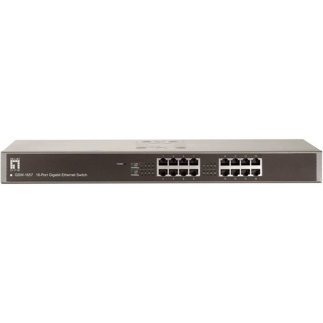 Levelone LevelOne GSW-1657 16-Port Gigabit Ethernet – Netzwerk Switch Netzwerk-Switch