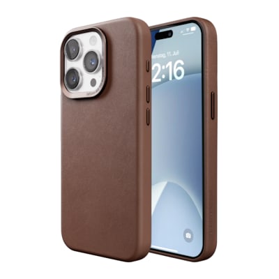 Woodcessories Bio Leather Case MagSafe iPhone 15 Pro Brown