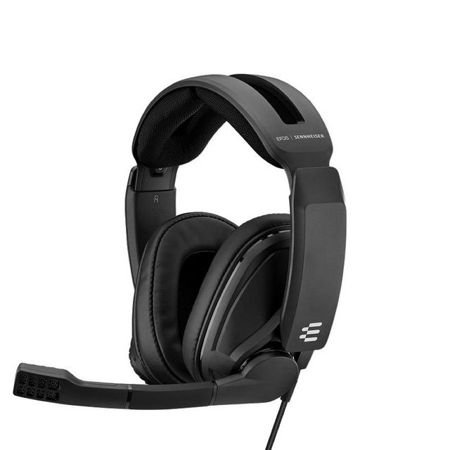 EPOS EPOS GSP 302 – Gaming-Headset, schwarz-schwarz Headset (Automatische Stummschaltung durch Anheben des Mikrofonarms, Noise Cancelling-Mikrofon)