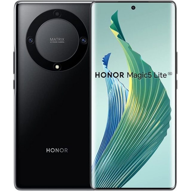 Honor Magic5 Lite 5G 256 GB / 8 GB – Smartphone – black Smartphone (6,7 Zoll, 256 GB Speicherplatz)