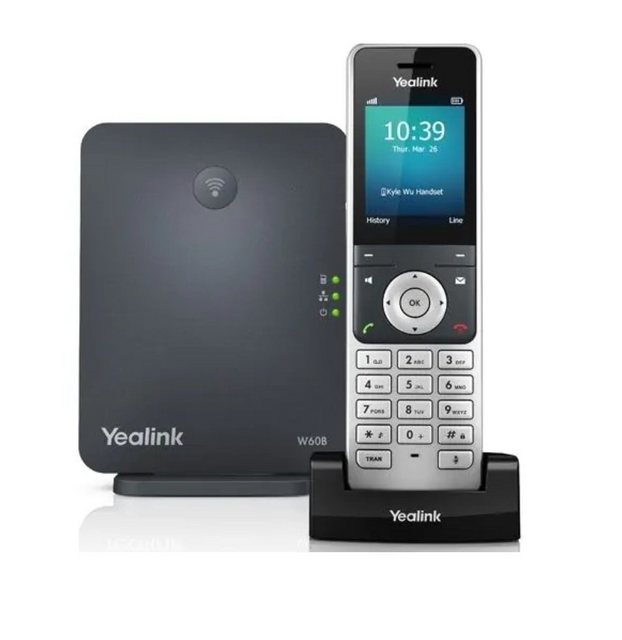 Yealink Yealink Telefon W53P silber schwarz, schnurlos Basis IP Telefon VoIP DECT-Telefon