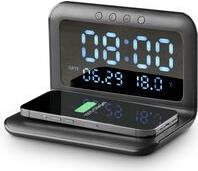 Cellularline Wireless Charging Alarm Clock black (WIRELESSCLOCKK)