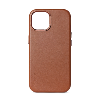 Decoded Leather Backcover für iPhone 15 Tan