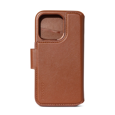 Decoded Leather Detachable Wallet für iPhone 15 Pro Max Tan