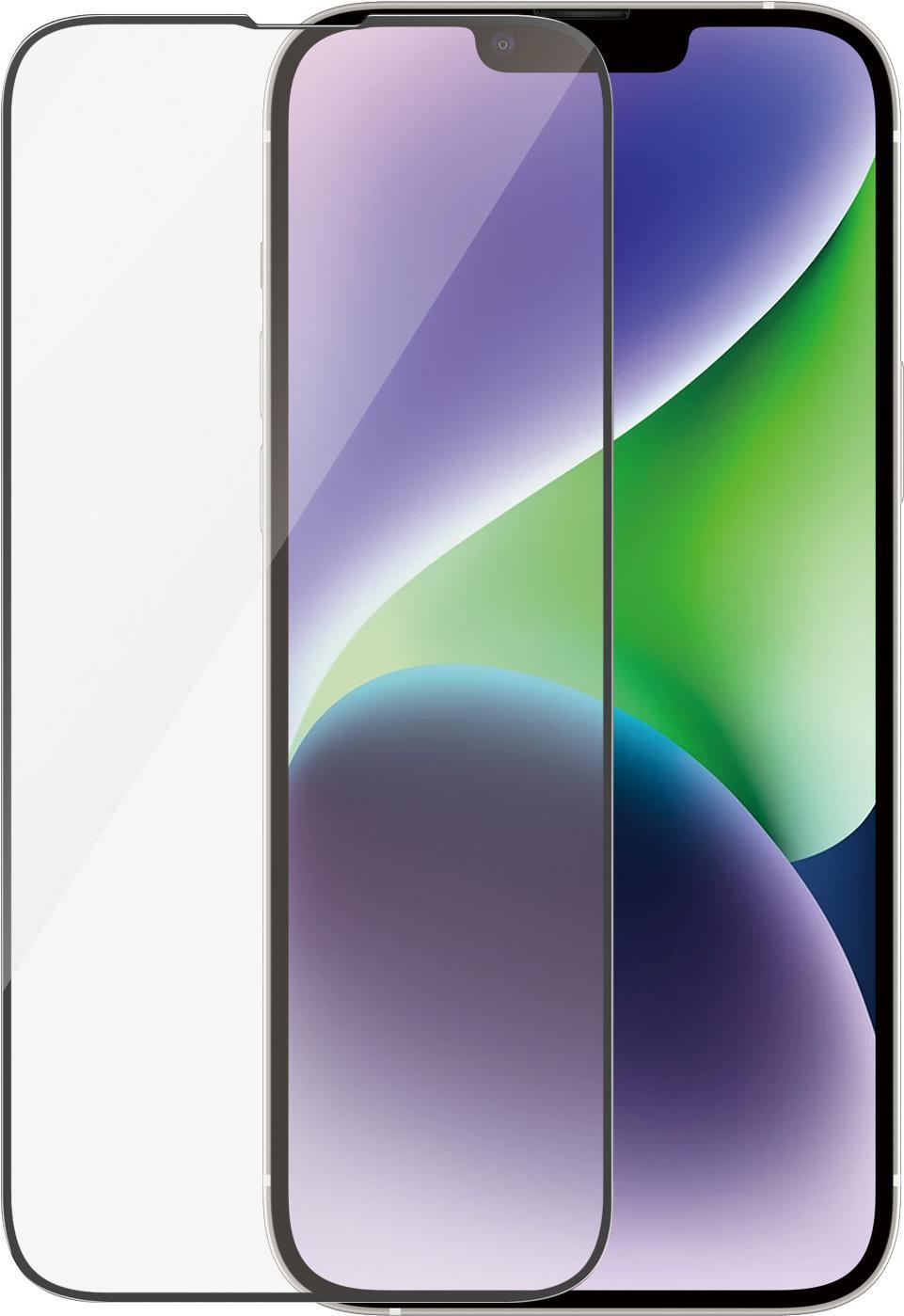PanzerGlass – Bildschirmschutz für Handy – ultra-wide fit – Glas – Rahmenfarbe schwarz – für Apple iPhone 13 Pro Max, 14 Plus (2789)