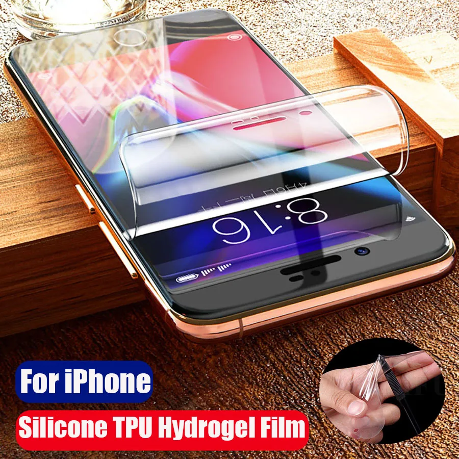 Silicone Hydrogel Film For apple iPhone 11 12 13 14 Pro XS Max XR iphone 12 X 7 8 Plus SE TPU Screen Protector Protective Film