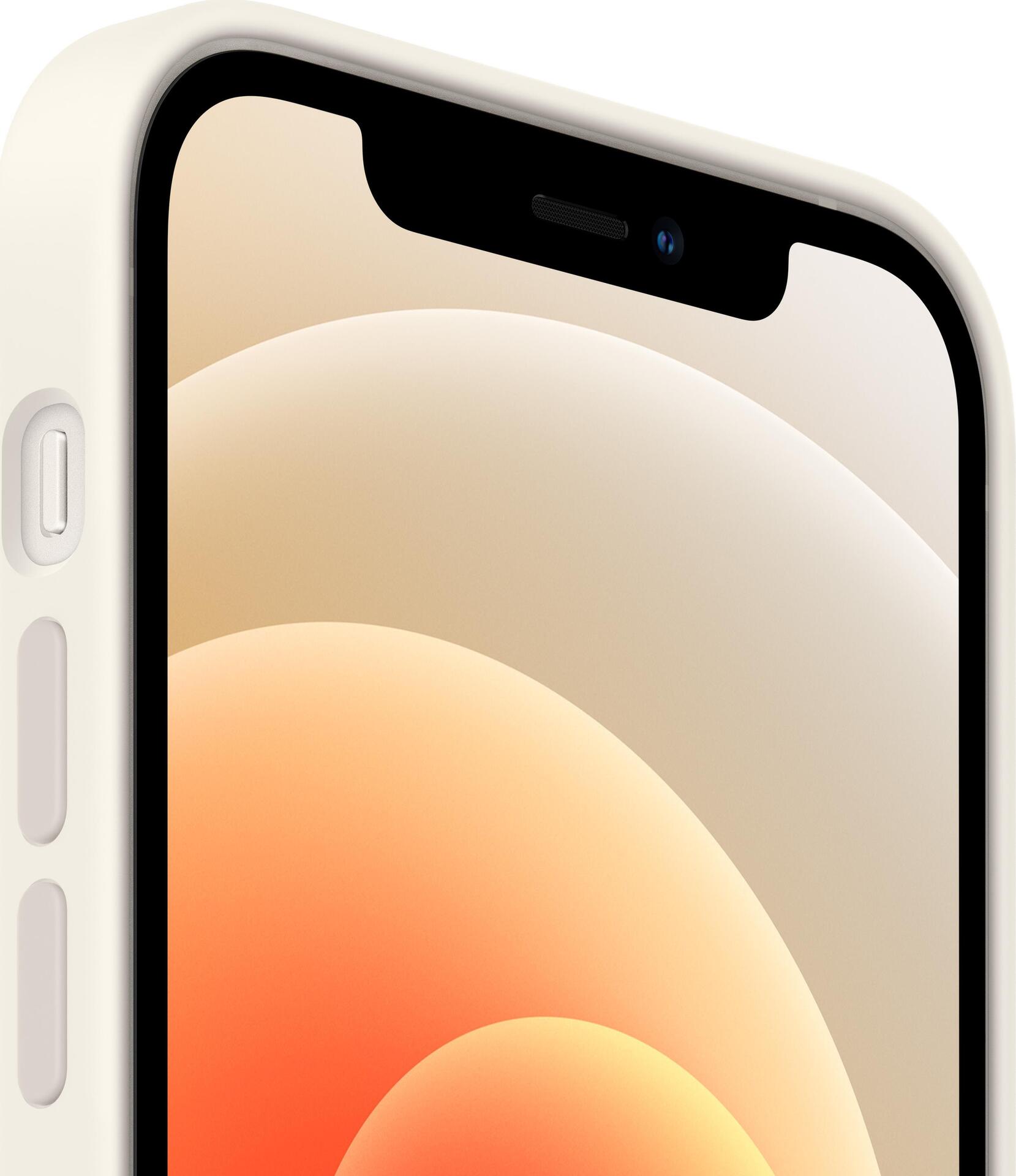Apple Case with MagSafe - Case für Mobiltelefon - Silikon - weiß - für iPhone 12, 12 Pro (MHL53ZM/A)