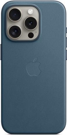 Apple - Hintere Abdeckung für Mobiltelefon - kompatibel mit MagSafe - FineWoven - Pazifikblau - für iPhone 15 Pro (MT4Q3ZM/A)