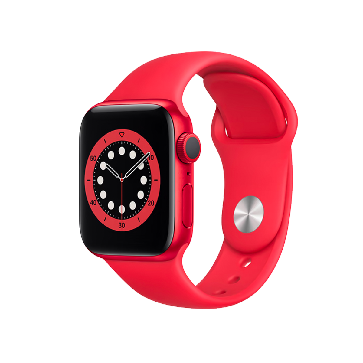 Refurbished Apple Watch Serie 6 | 40mm | Aluminium Rot | Rotes Sportarmband | GPS | WiFi + 4G C-grade