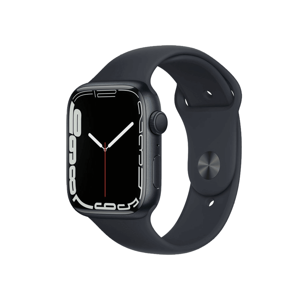 Refurbished Apple Watch Serie 7 | 45mm | Aluminium Mitternachtsblau | Mitternachtsblaues Sportarmband | GPS | WiFi + 4G B-grade