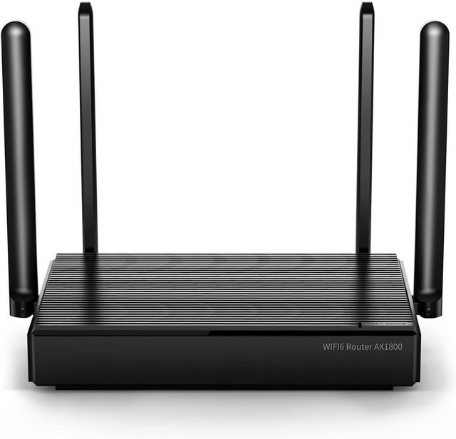 Daskoo WiFi 6 Router AX1800-Router für drahtloses Internet, WLAN-Router WLAN-Router, für MU-MIMO, Gigabit-WAN/LAN-Ports, WPS, IPv6, 4K-Video-Streaming
