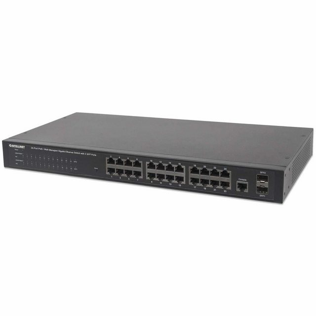 Intellinet Intellinet 24-Port PoE Web-Managed Gigabit Ethernet Swith Netzwerk-Switch
