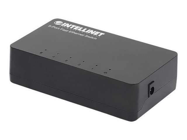 Intellinet INTELLINET Desktop 5-Port Fast Ethernet Switch schwarz Netzwerk-Switch