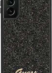 Guess Glitter Script Case für Samsung Galaxy S23 - black (GUHCS23SHGGSHK)