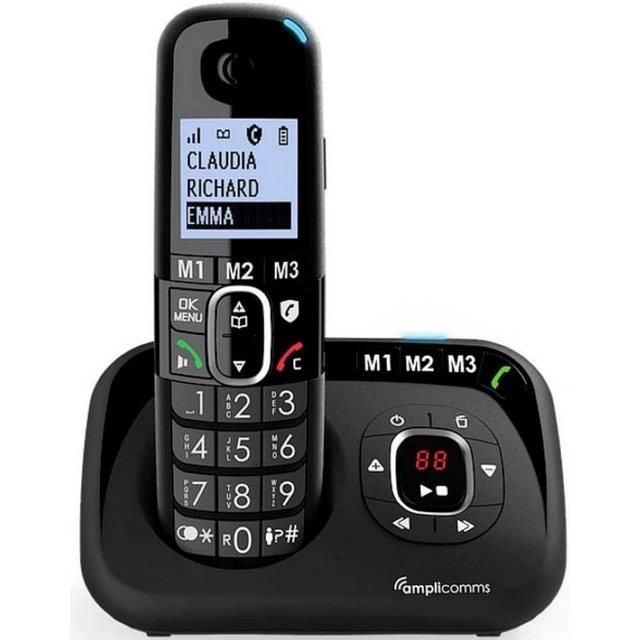 Amplicomms BigTel 1580 – Telefon – schwarz Schnurloses DECT-Telefon
