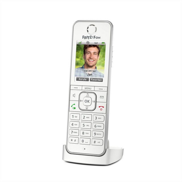 AVM AVM FRITZ!Fon C6 DECT-Mobilteil Weiß (Farbdisplay) Festnetztelefon