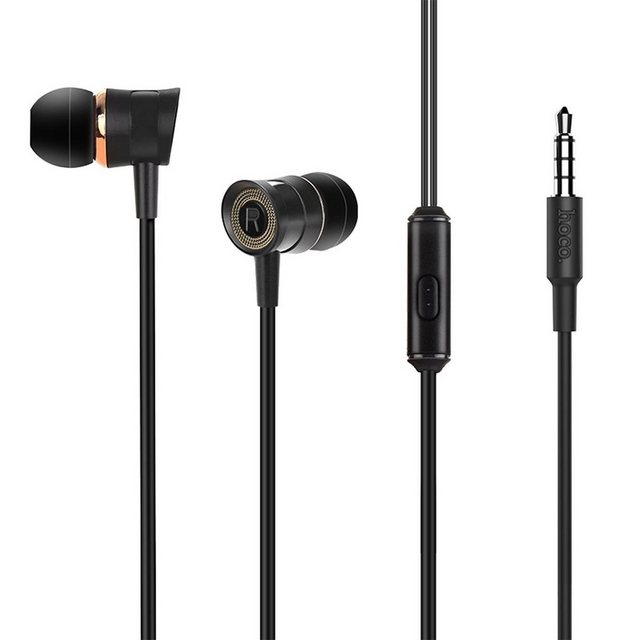HOCO M37 Pleasant 3,5mm Klinke Smartphone-Headset (Köpfhörer Klinke 3.5 mm Headset mit Mikrofon In Ear Beats)