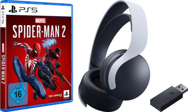 PlayStation 5 Spiderman 2 + PlayStation 5 PULSE 3D Gaming-Headset (Rauschunterdrückung)