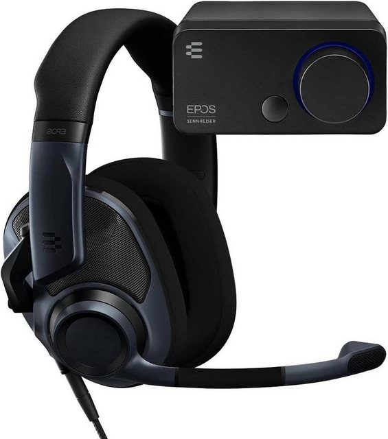 EPOS EPOS H6Pro Gaming Kopfhörer mit GSX 300 Soundkarte Set 7.1 Surround Gaming-Headset (Kabelgebunden, USB, Audio EQ, Gaming Bundle)