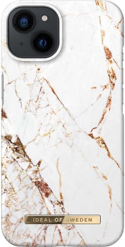 iDeal of Sweden Tasche passend für Apple iPhone 13 – Kunststoffrückseite – Multicolour, Carrara Gold