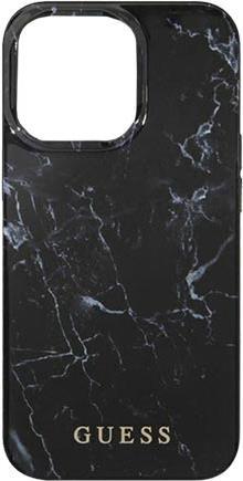 GUESS Hard Cover Marble Black, für Apple iPhone 13 Pro Max, GUHCP13XPCUMABK, Blister (GUHCP13XPCUMABK)