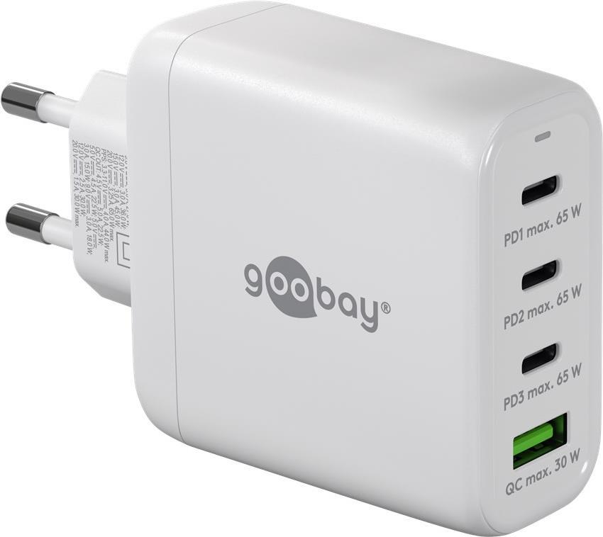 Goobay 64822 Ladegerät für Mobilgeräte Kopfhörer - Laptop - Smartphone - Tablet Weiß AC Schnellladung Drinnen (64822)