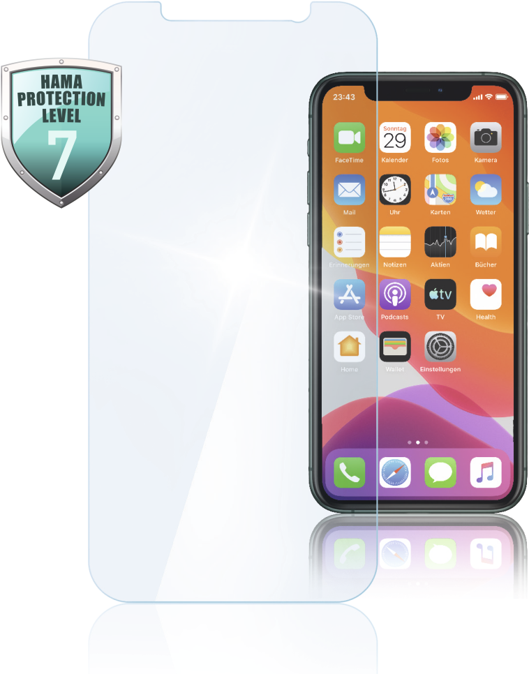 Hama Essential Line Protective Glass - Bildschirmschutz für Handy - durchsichtig - für Apple iPhone 12 Pro Max