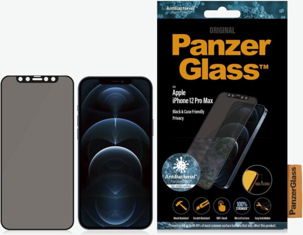 PanzerGlass Original - Blickschutzfilter für Handy - 6.7 - Schwarz - für Apple iPhone 12 Pro Max (P2712)