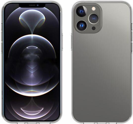 eSTUFF - Hintere Abdeckung für Mobiltelefon - Thermoplastisches Polyurethan (TPU) - klar - für Apple iPhone 13 Pro Max