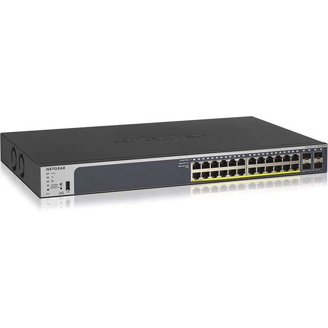 NETGEAR GS728TPv2 28-Port Gigabit Ethernet – Netzwerk Switch – grau Netzwerk-Switch