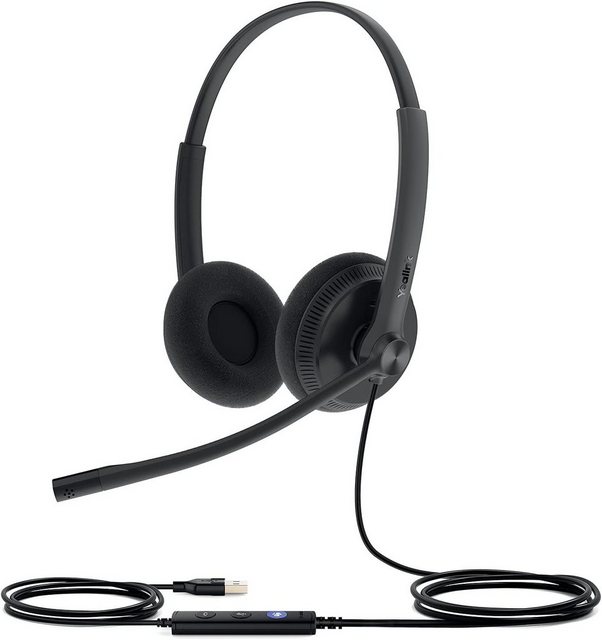 Yealink UH Headset (optimaler Klangqualität und flexibler, Anwendung, Mit Kabel, optimaler Klangqualität, vielseitiger Kompatibilität und komfortablem)