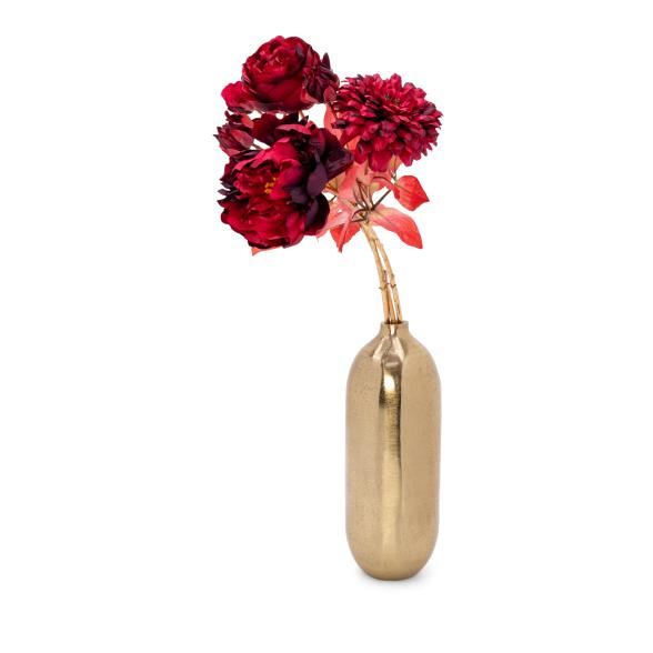 Blumen mit Vase bordeaux