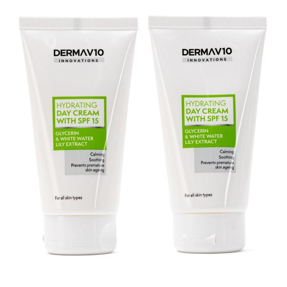 Derma V10 Hydrating Cream SPF15 2x50ml