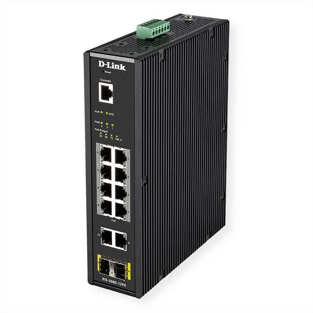 D-Link DIS-200G-12PS Netzwerk-Switch Managed L2 Netzwerk-Switch (Gigabit Ethernet (10/100/1000), Power over Ethernet (PoE)