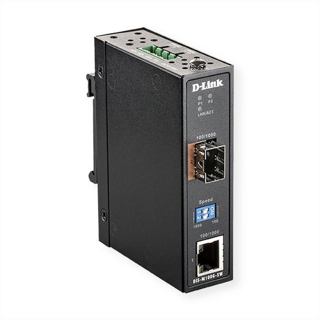 D-Link DIS-M100G-SW SFP Konverter Gigabit Ethernet Industrial Netzwerk-Switch