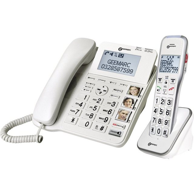 Geemarc Geemarc AMPLIDECT 595 COMBI Schnurgebundenes Seniorentelefon Anrufbea Seniorentelefon