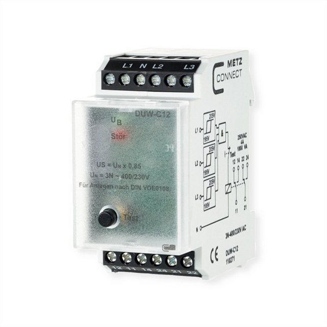 Metz Connect DUW-C12 Dreiphasen-Überwachungsrelais Netzwerk-Switch