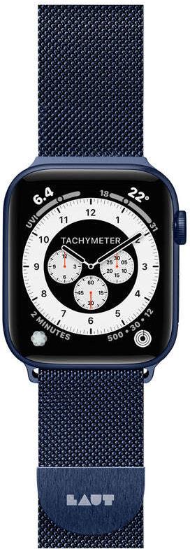 LAUT Steel Loop – Gurt – Smartwatch – Blau – Apple Watch Series 1-8 & SE & ULTRA – Netz (L_AWL_ST_BL)