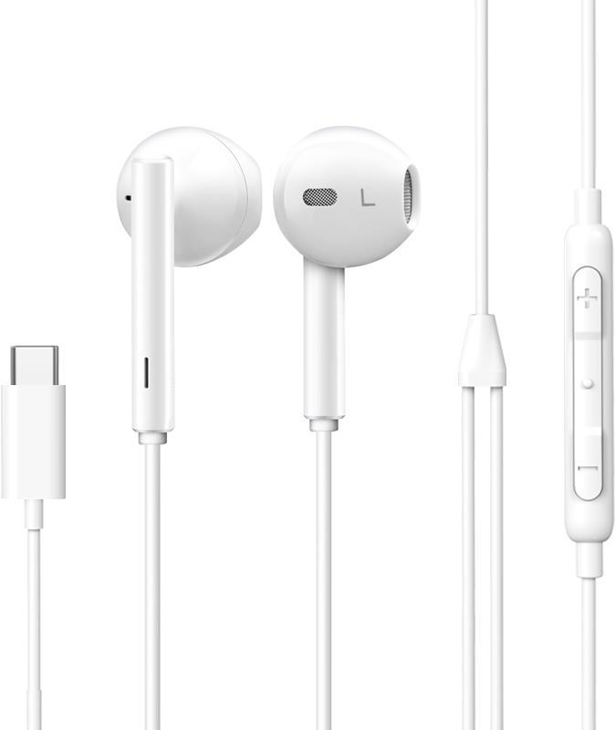 eSTUFF – Ohrhörer mit Mikrofon – Ohrstöpsel – kabelgebunden – USB-C – für Huawei Mate 40, Samsung Galaxy A12, A42 5G, A52, A52 5G, A72, S20, S21, S21 5G, S21+ 5G