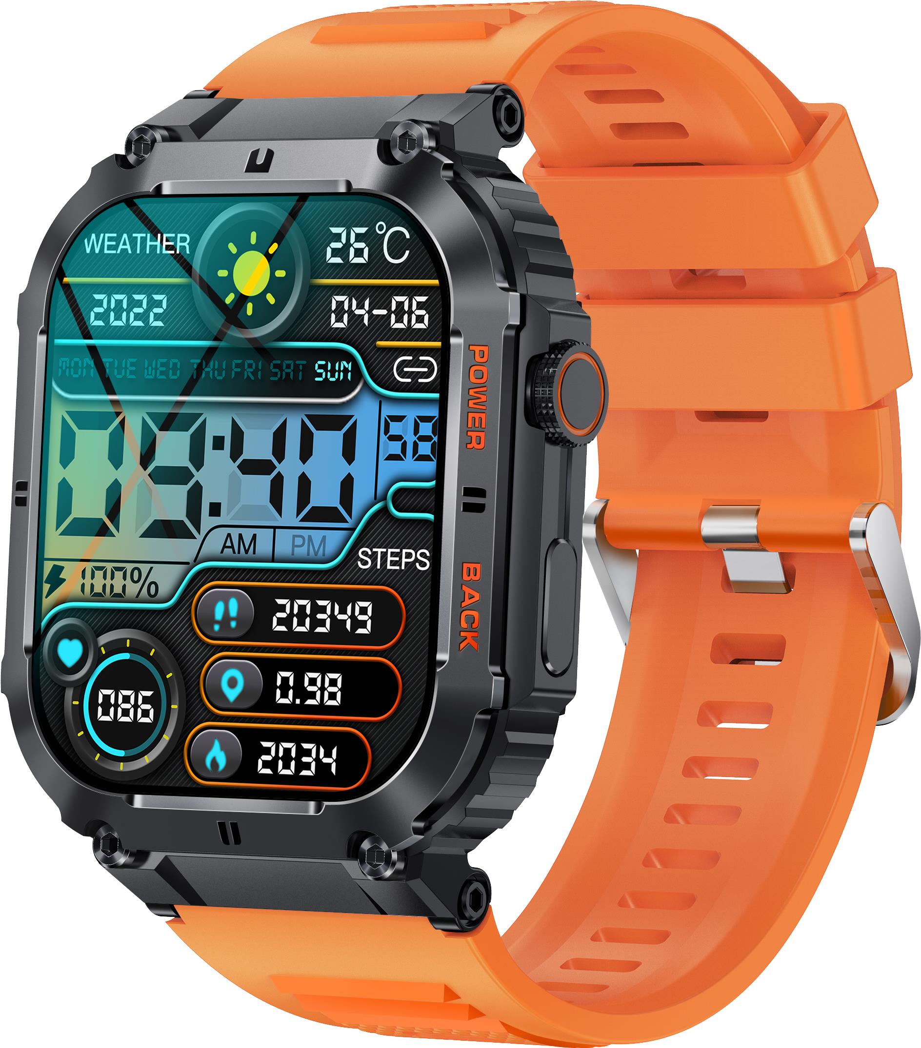 Denver SWC-191O Smartwatch/ Sportuhr 4,98 cm (1.96) IPS Digital 320 x 386 Pixel Touchscreen Schwarz (116111000620)