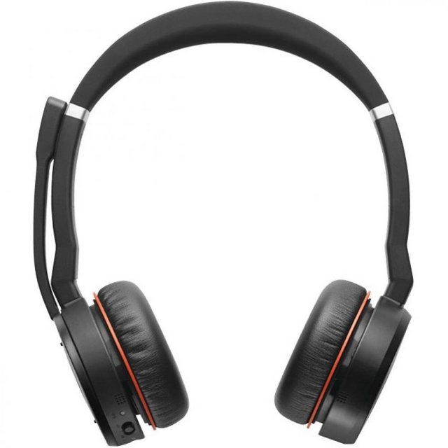 Jabra Jabra Evolve 75 MS Stereo Binaural Kopfband Schwarz – Rot Headset Headset