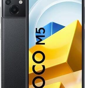 Xiaomi POCO M5 - 4G Smartphone - Dual-SIM - RAM 4GB / Interner Speicher 128GB - microSD slot - 16,70cm (6,58) - 2408 x 1080 Pixel (90 Hz) - Triple-Kamera 50 MP, 2 MP, 2 MP - front camera 5 MP - Schwarz (MZB0CLIEU)