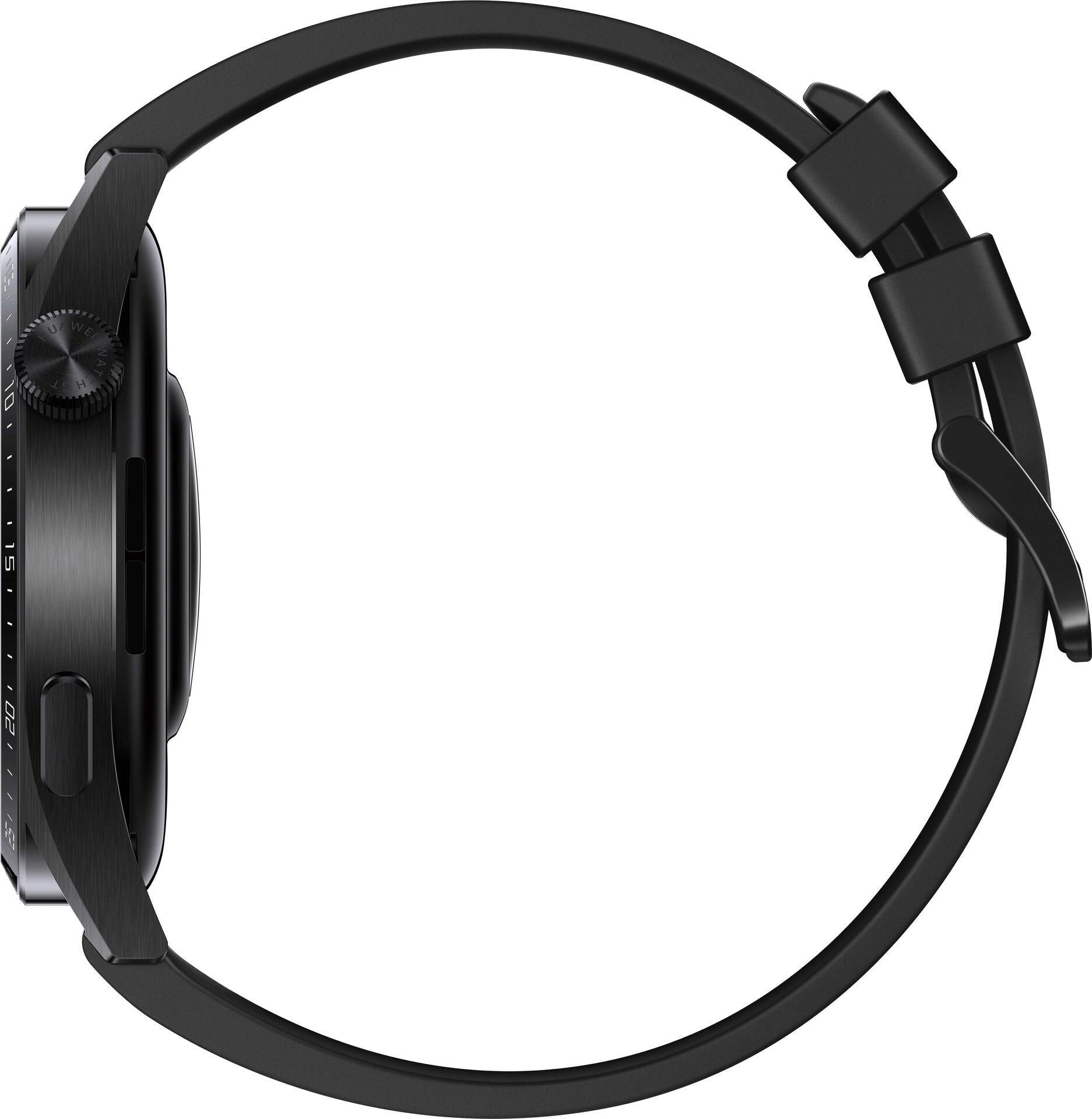 Huawei Watch GT 3 – Active Edition – 46 mm – black steel – intelligente Uhr mit Riemen – Flouroelastomer – schwarz – Handgelenkgröße: 140-210 mm – Anzeige 3.6 cm (1.43) – 4 GB – Bluetooth – 42.6 g