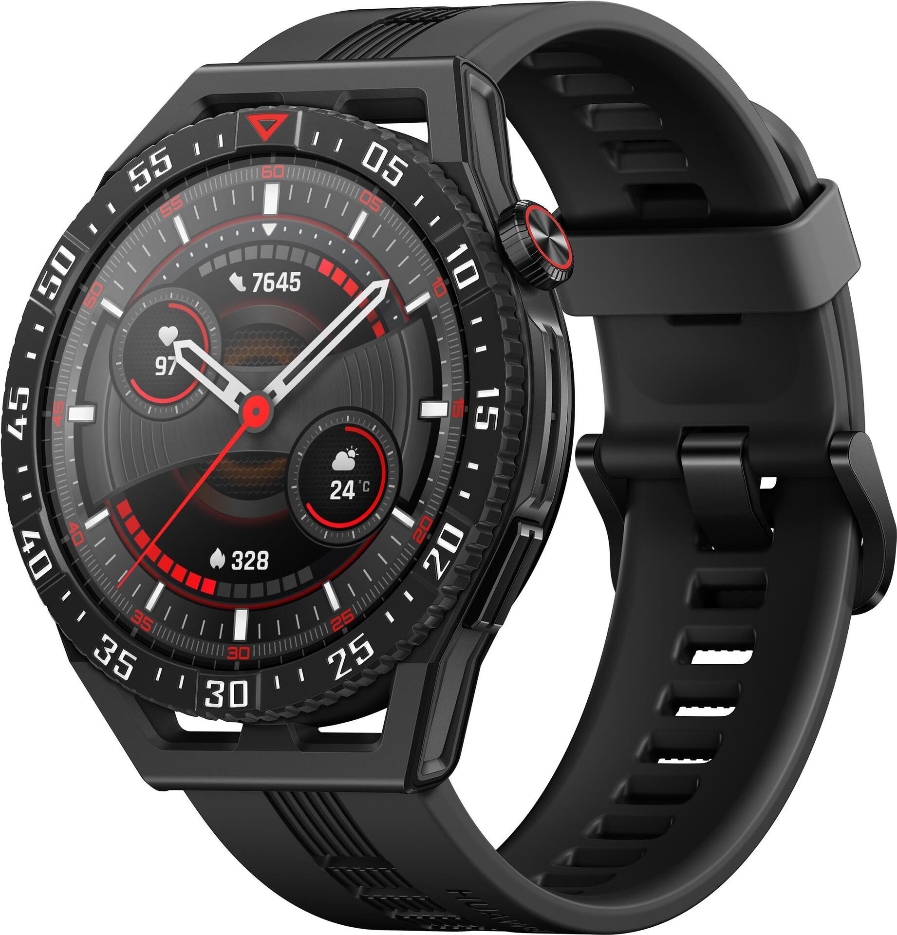 Huawei Watch GT 3 SE – 46 mm – intelligente Uhr mit Riemen – TPU – Handgelenkgröße: 140-210 mm – Anzeige 3,6 cm (1,43) – Bluetooth – 35,6 g – Graphite Black (55029715)