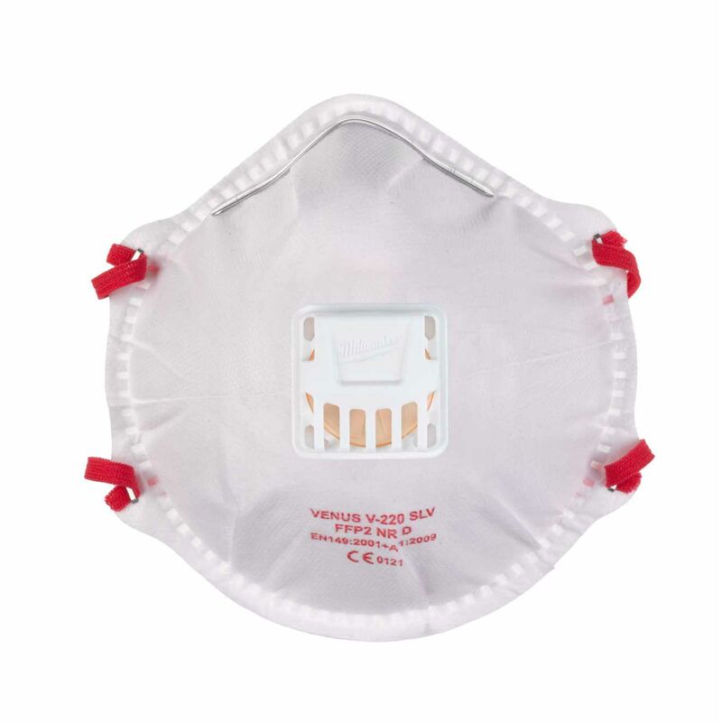 FFP2 Einweg-Atemschutzmaske Ventil 10er Pack - weiß - Milwaukee