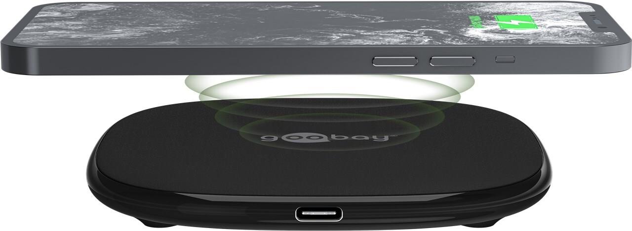 Goobay 64675 Empfänger für das drahtlose Laden von Mobilgeräten Handy/Smartphone – Smartwatch – Tablet USB Typ-C (64675)