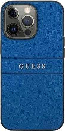 Guess PU Leather Saffiano Case für Apple iPhone 13 Pro - blue (GUHCP13LPSASBBL)