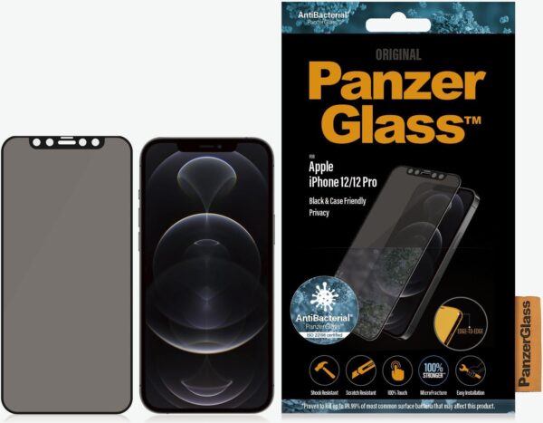PanzerGlass Original - Blickschutzfilter für Handy - 6.1 - Schwarz - für Apple iPhone 12, 12 Pro (P2711)